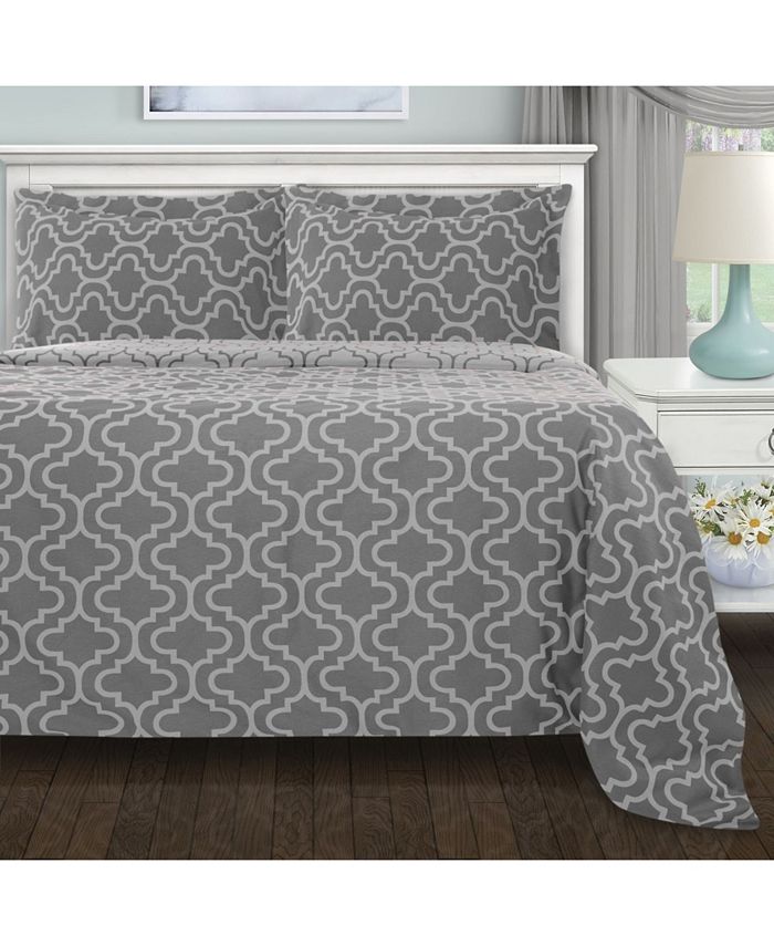 Superior Flannel Cotton Duvet Cover Set King/California King Macy's