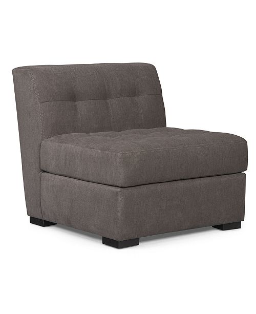 Furniture Closeout Roxanne 33 Fabric Armless Living Room Chair