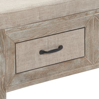 Cottage Upholstered Storage Bench