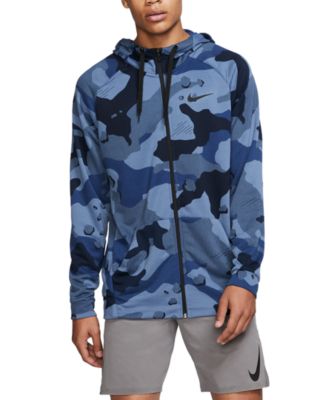 camouflage print zipped hoodie nike