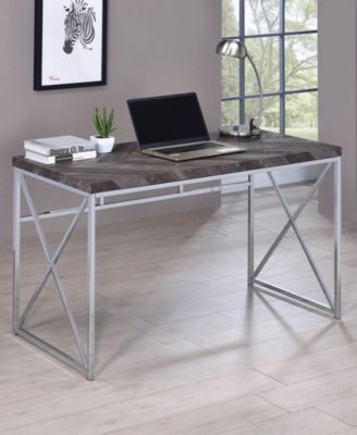 Coaster Home Furnishings - Grimma Writing Desk Rustic Grey Herringbone