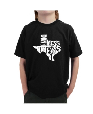 image of La Pop Art Big Boy-s Word Art T-Shirt - Don-t Mess With Texas