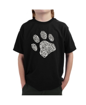 La Pop Art Big Boy's Word Art T-Shirt - Dog Paw
