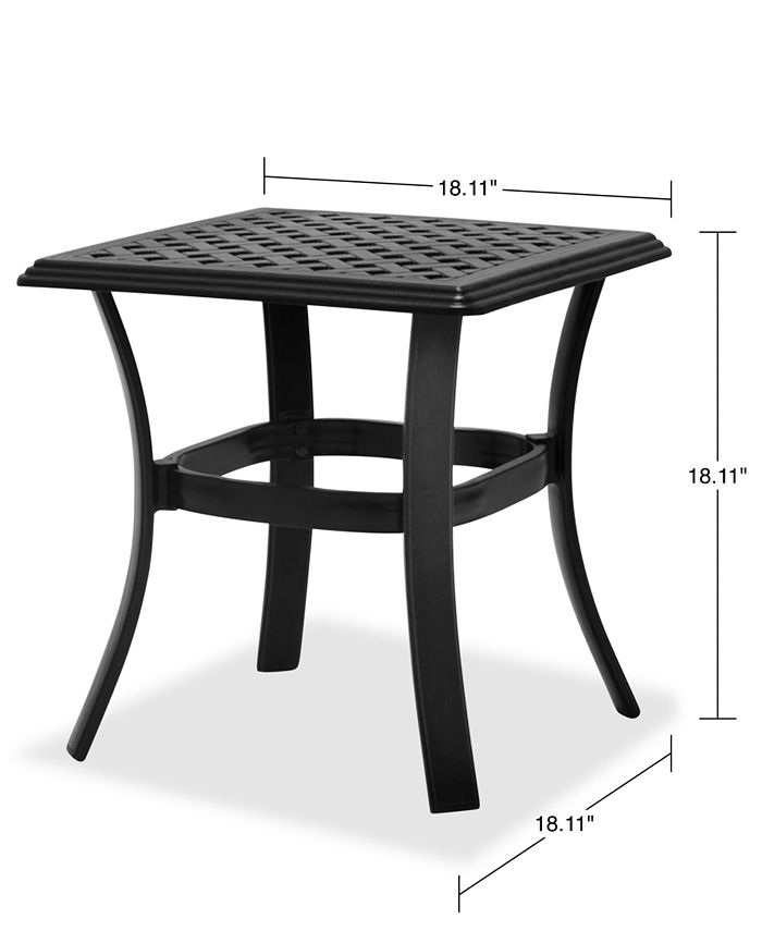Furniture CLOSEOUT! Outdoor Cast Aluminum End Table, Created for Macy's
