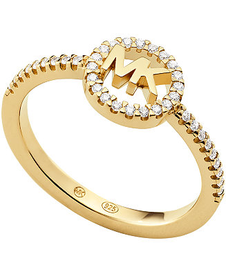 Michael Kors Sterling Silver Kors Love Logo Ring & Reviews - Rings 