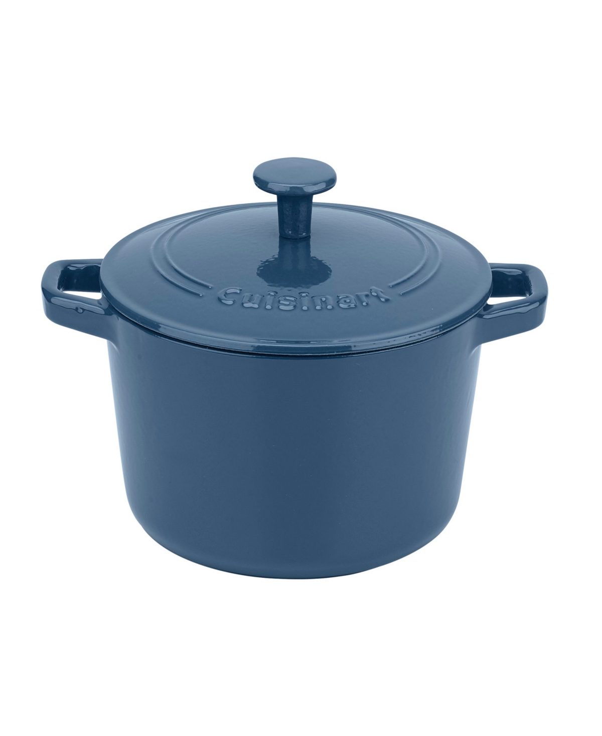 Cuisinart Chefs Classic Enameled Cast Iron 3-qt. Round Covered Casserole In Provencal Blue