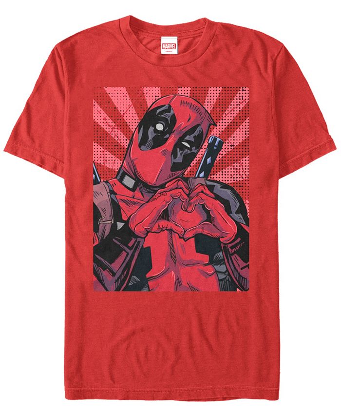 Fifth Sun Marvel Men's Deadpool Close To The Heart Short Sleeve T-Shirt ...