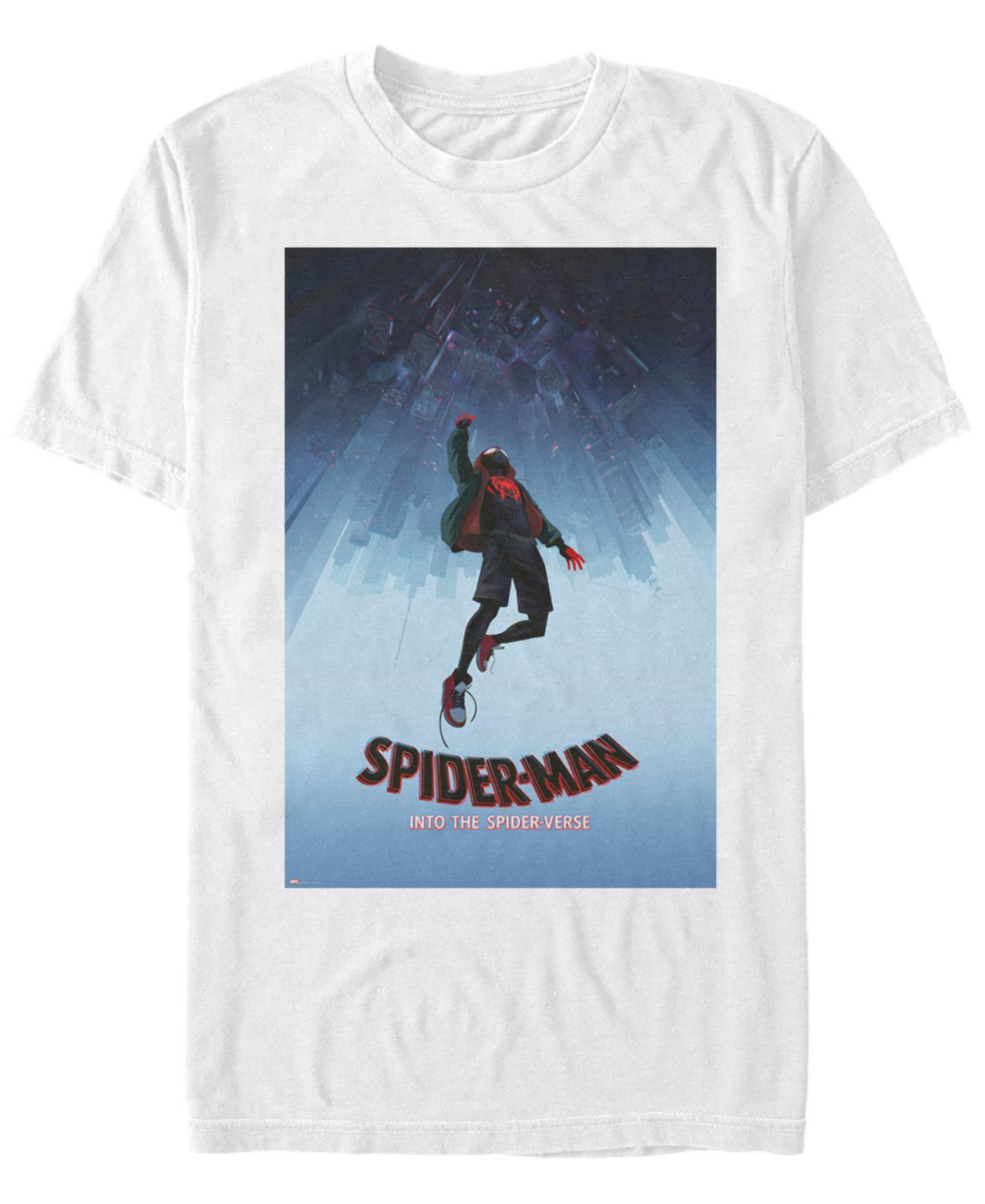 Мужская футболка Fifth Sun Marvel Spider-Man Into The Spiderverse Up, Up, and Away Short Sleeve, цвет: Белый — фото 1