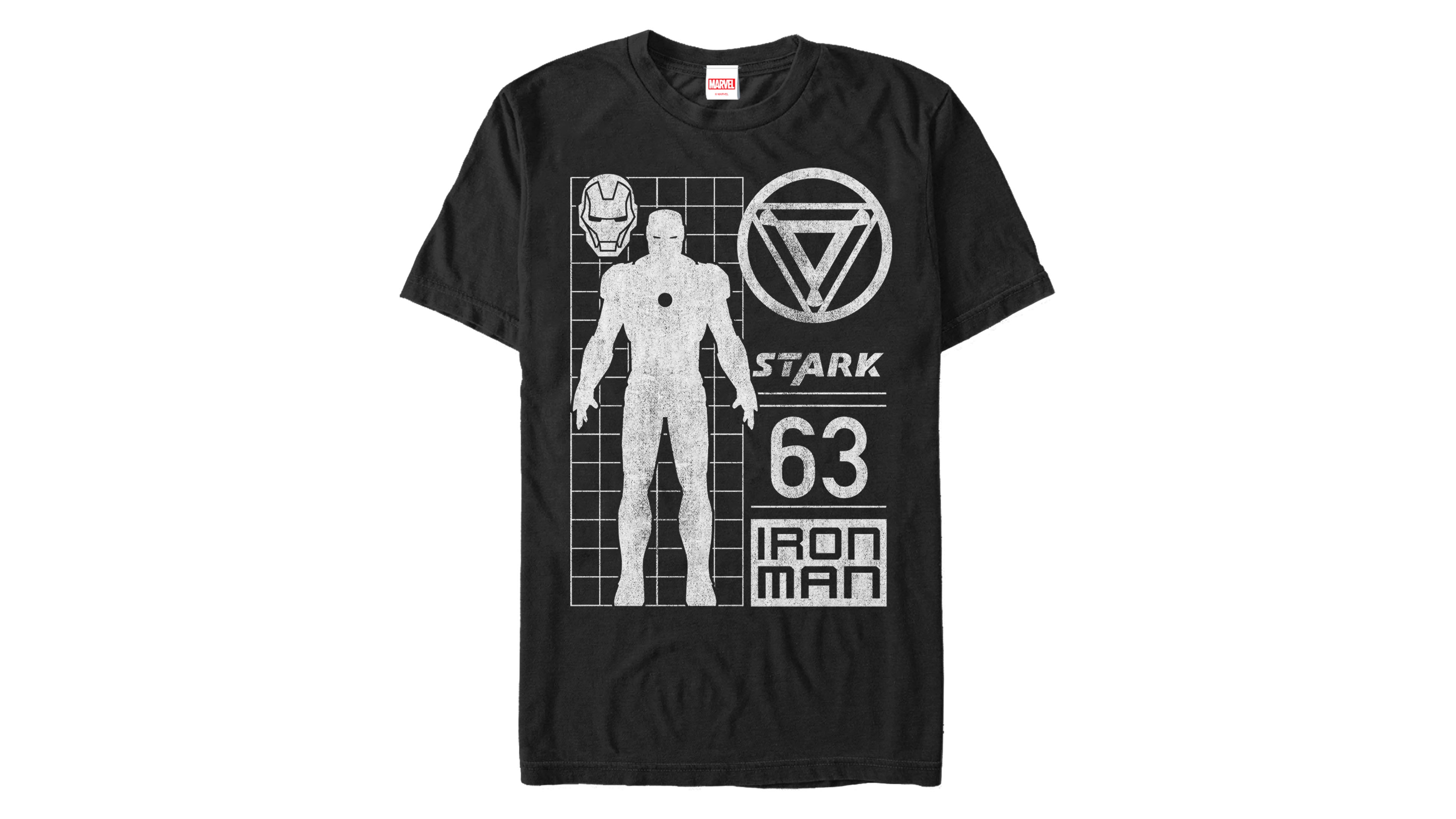 Marvel Men's Comic Collection Classic Iron Man Schematic Short Sleeve T-Shirt
