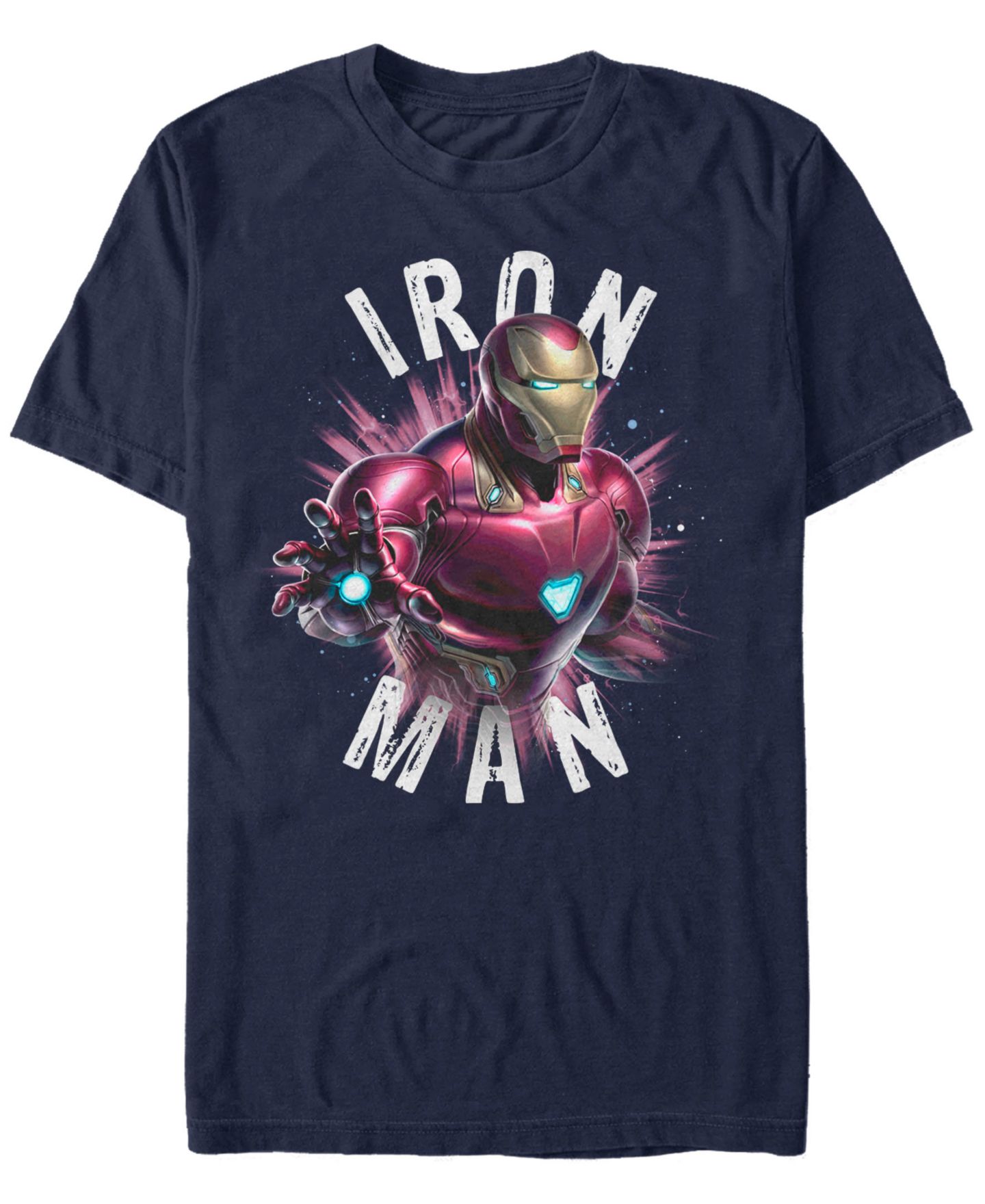 Мужская футболка Fifth Sun Marvel Avengers Iron-Man Star Burst Short Sleeve, цвет: Тёмно-синий — фото 1