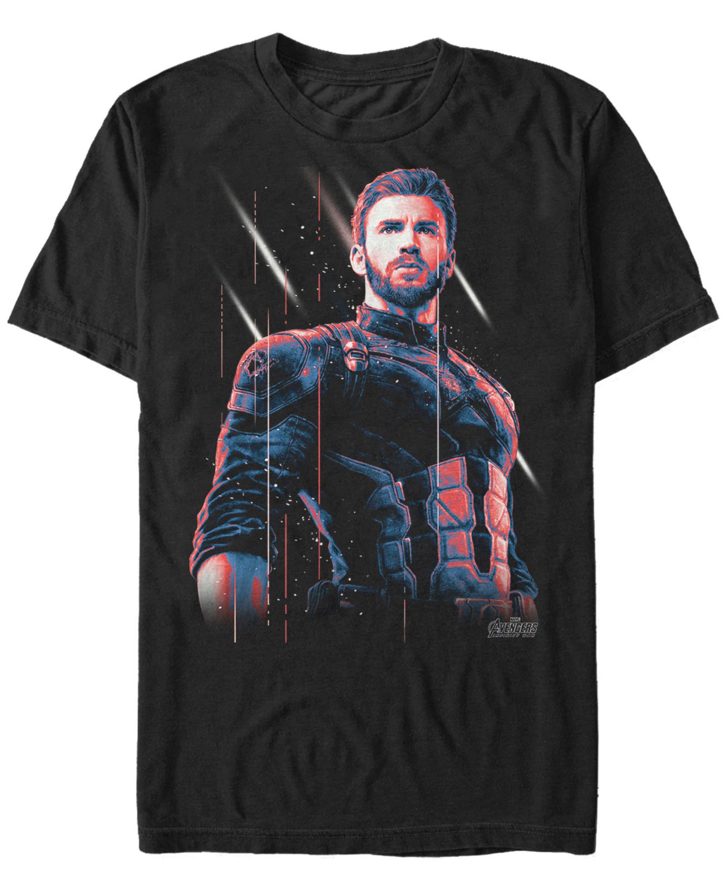 Мужская футболка Fifth Sun Marvel Avengers Infinity War Captain America Strong Pose Short Sleeve, цвет: Чёрный — фото 1