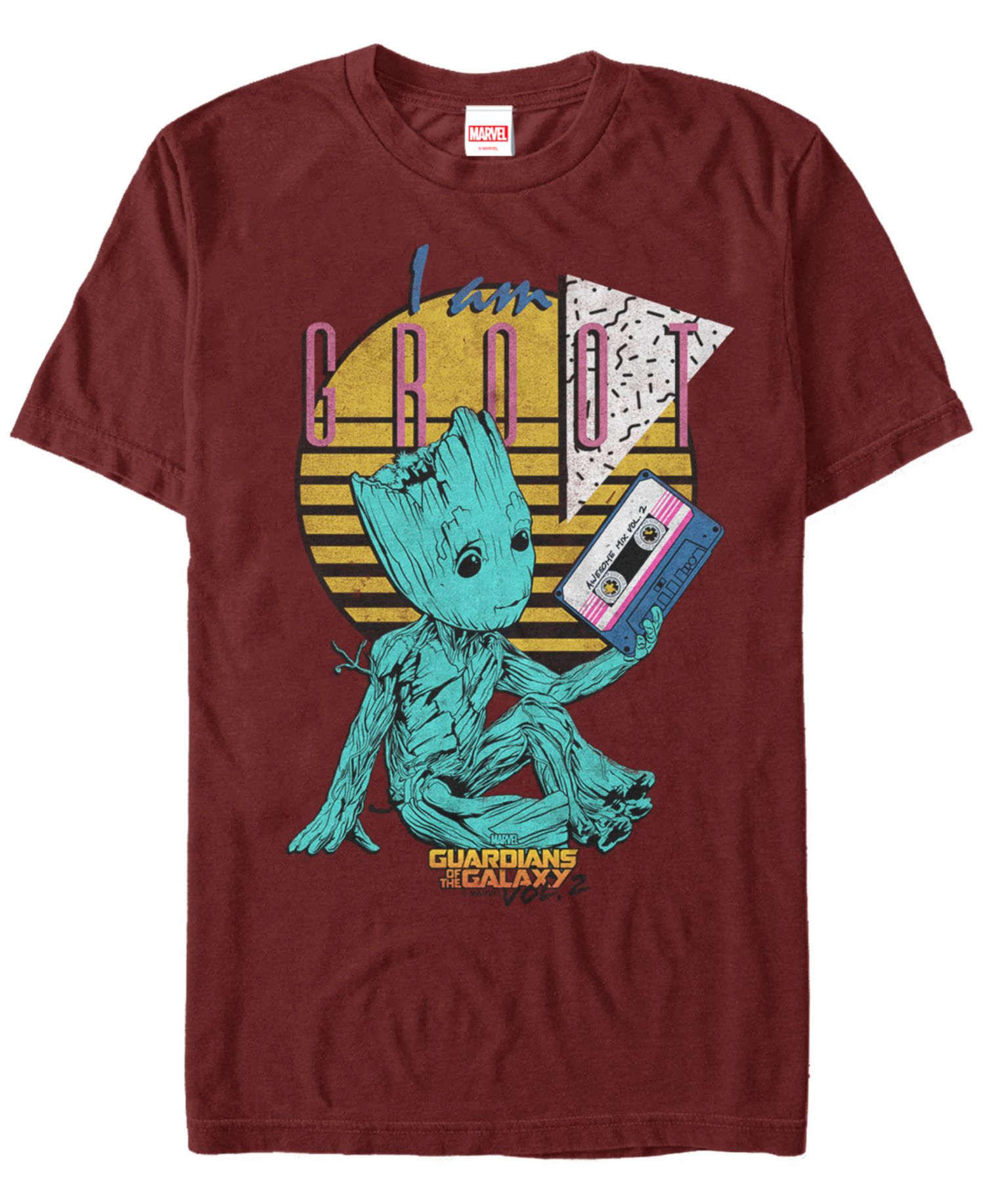 Marvel Men's Guardians of the Galaxy Vol. 2 Curious Groot Short Sleeve T-Shirt