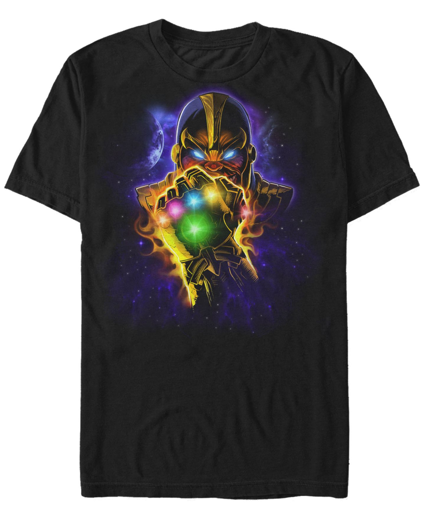 Мужская футболка Fifth Sun Marvel Comic Collection Starry Thanos Fist Short Sleeve, цвет: Чёрный — фото 2