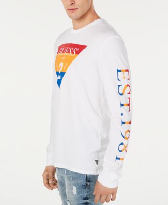 guess long sleeve t shirt mens