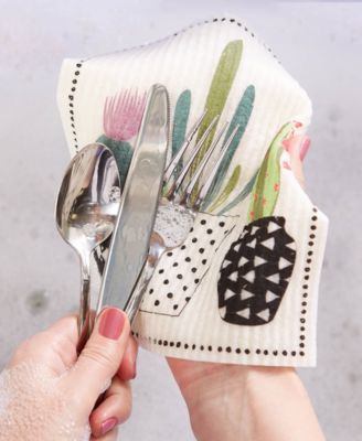 Succulents Swedish Dishcloths Set of 3