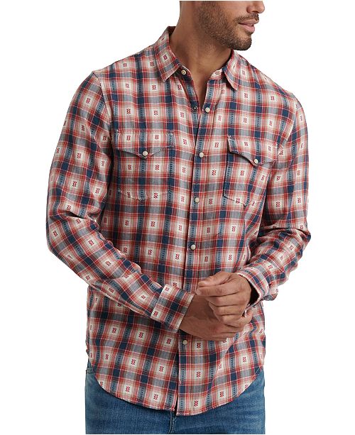 Lucky Brand Men S Snap Flannel Shirt Reviews Casual Button