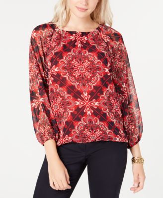 macy's tommy hilfiger blouses