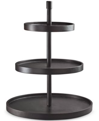 Hotel Collection - Black Wood 3-Tier Server