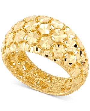 image of Effy Oro by Effy Bead-Design Wide-Band Statement Ring in 14k Gold