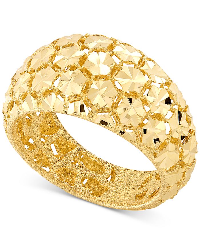 EFFY Collection Effy Oro by EFFY® Bead-Design Wide-Band Statement Ring ...
