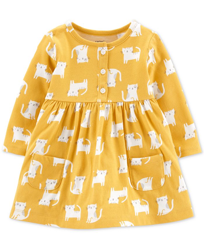 Carter's Baby Girls CatPrint Cotton Dress Macy's