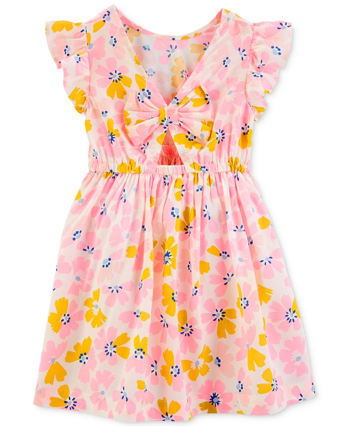 Carter's Toddler Girls Floral-Print Bow-Back Dress - Macy's