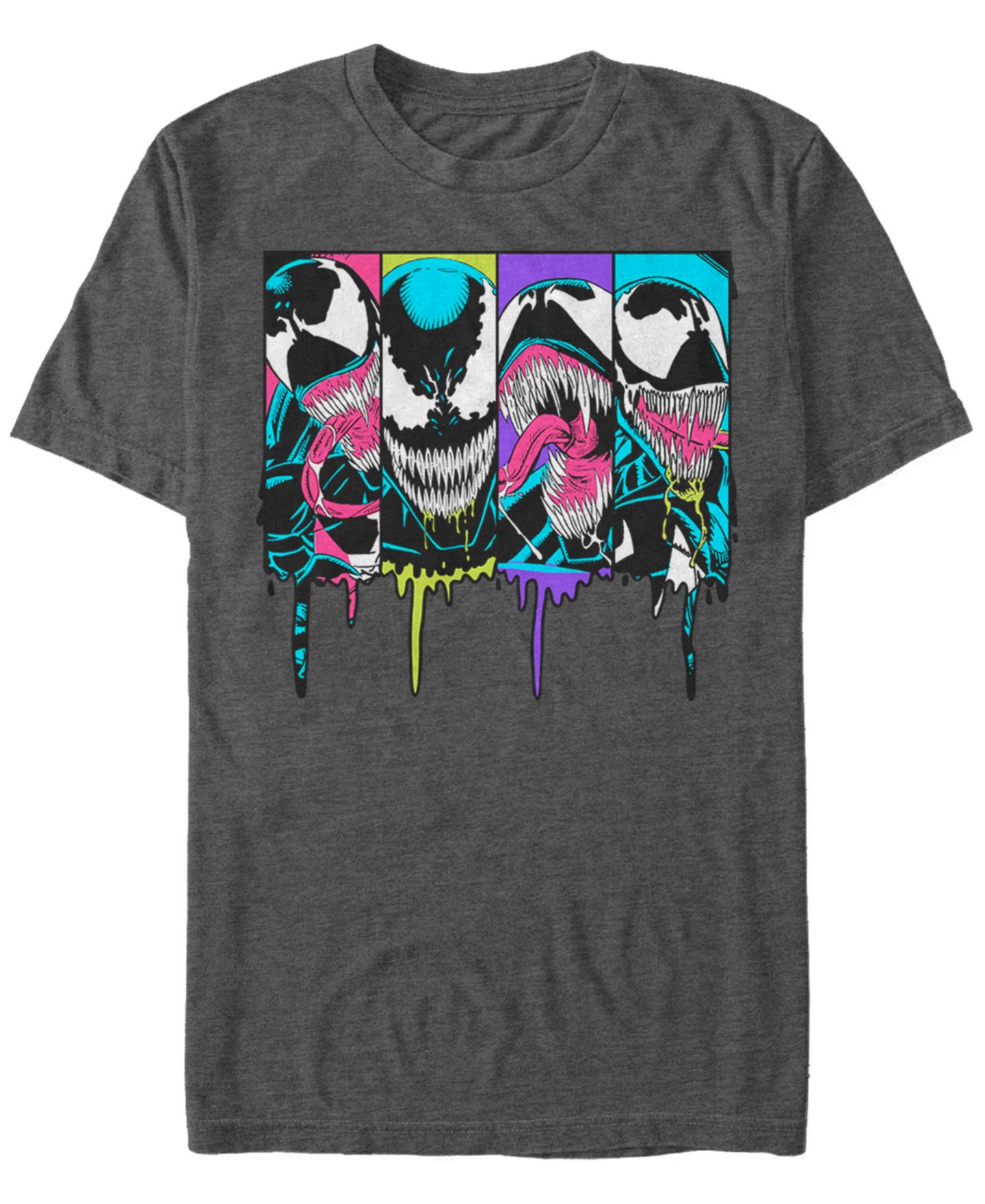 Мужская футболка Fifth Sun Marvel Comic Collection Venom Neon Dripping Panels Short Sleeve, цвет: Угольный — фото 2