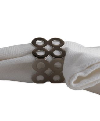 Square Die Cut Napkin Ring Set of 6