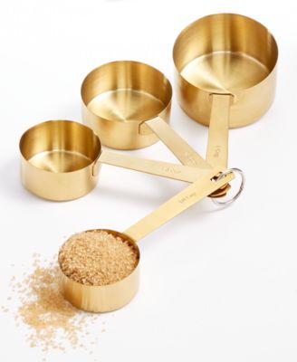 Martha Stewart Collection - Harvest Gold-Tone Measuring Cups, Set of 4