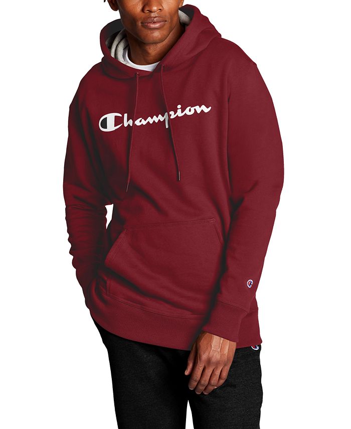 Champion men's script logo powerblend hoodie 2025