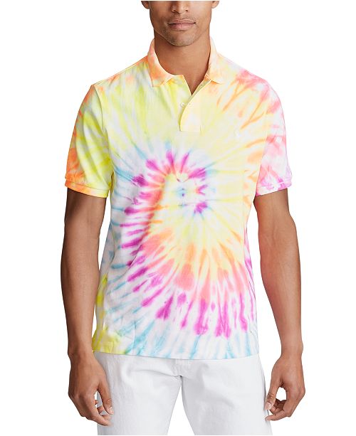 Polo Ralph Lauren Men S Tie Dye Knit Polo Shirt Reviews Polos Men Macy S