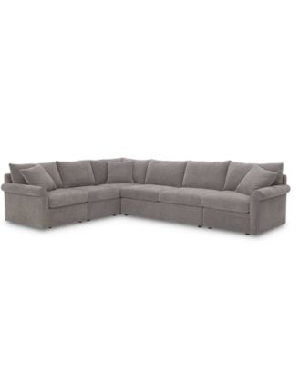 CLOSEOUT! Wedport 5-Pc. Fabric "L" Shape Modular Sectional, Created for Macy's
