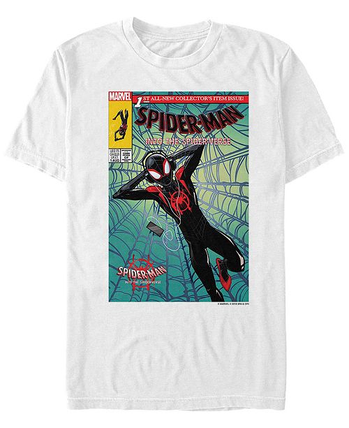 Marvel Men S Spider Man Into The Spiderverse Comic Style Spidey Chill Time Short Sleeve T Shirt Reviews T Shirts Men Macy S