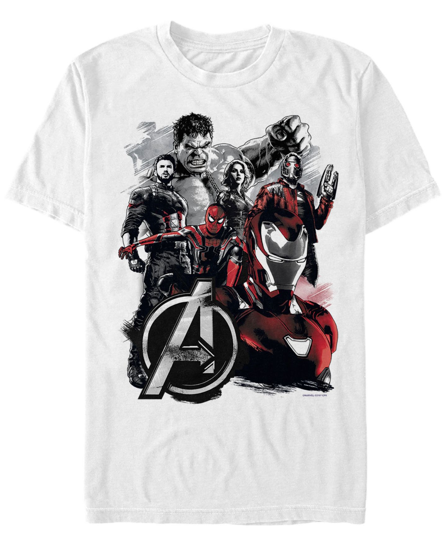 Мужская футболка Fifth Sun Marvel Avengers Infinity War Painted Group Shot Logo Short Sleeve, цвет: Белый — фото 2
