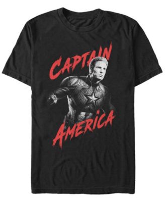Marvel Men's Captain America High Contrast Captain America Short Sleeve T-Shirt