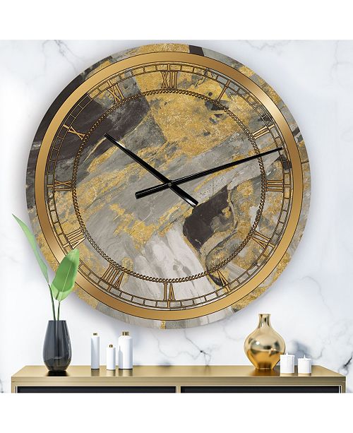 Designart Glam Oversized Metal Wall Clock & Reviews Clocks Home
