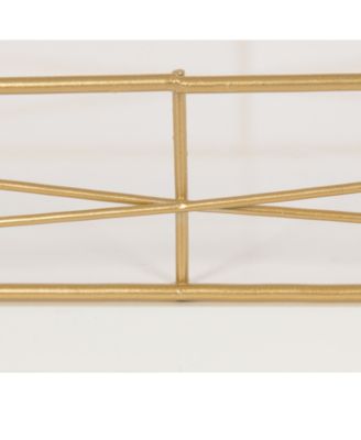 Mendel Rectangle Tray with Decorative Metal Rim - 12" x 16.5"