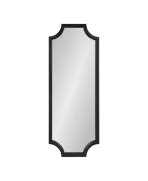 Kate And Laurel Hogan Framed Scallop Full Length Wall Mirror - 18" X 48" In Black