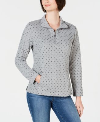 Karen Scott - Printed Zip Top