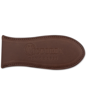 Victoria Small Leather Handle Holder In Brown