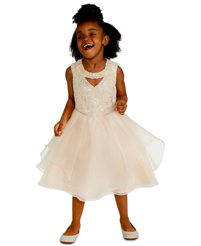 Rare Editions Little Girls Sequin Embroidered Dress Macy s