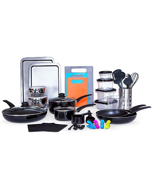 Closeout Kitchen In A Box 64 Pc Cookware Food Storage Set