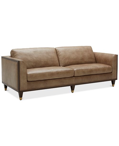 Furniture CLOSEOUT! Reavere Leather Sofa Collection & Reviews - Furniture - Macy&#39;s