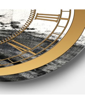 Designart Glam Oversized Metal Wall Clock