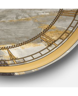 Designart Glam Oversized Metal Wall Clock