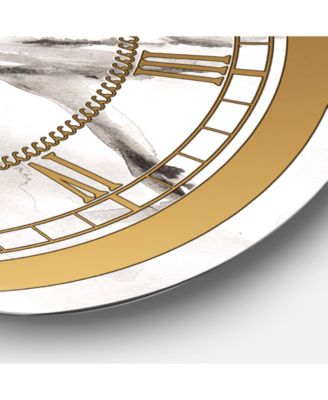 Designart Glam Oversized Metal Wall Clock