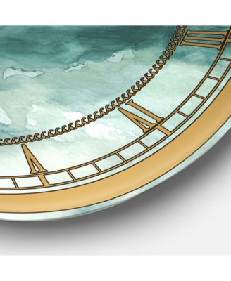 Designart Glam Oversized Metal Wall Clock