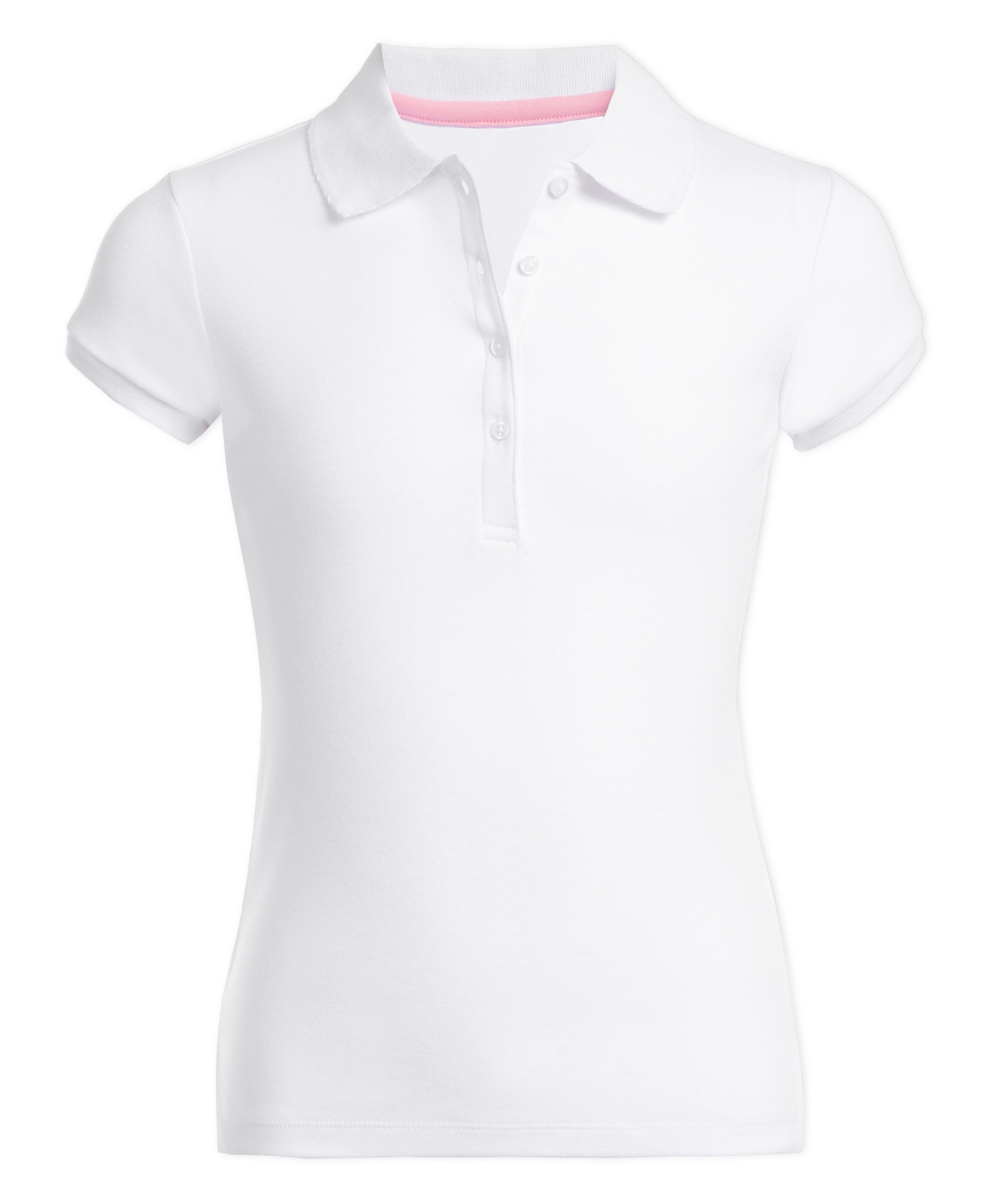 Nautica Big Girls Uniform Short Sleeve Interlock Polo Shirt