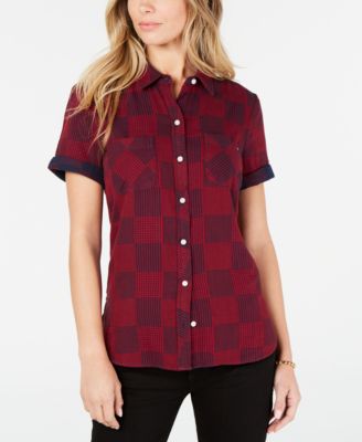 tommy hilfiger women's short sleeve shirts