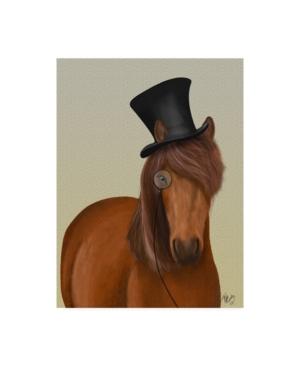 Trademark Global Fab Funky Horse Top Hat And Monocle Canvas Art In Multi